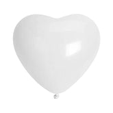 PartyCorp White Heart Shaped Latex Balloon Party Decorations, DIY Pack of 2